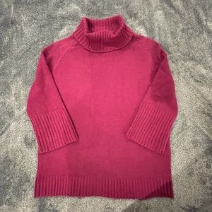 White Stag Women Sweater Pullover Turtleneck Silk Blend Burgundy Sz M (8/10)